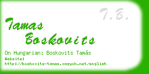 tamas boskovits business card